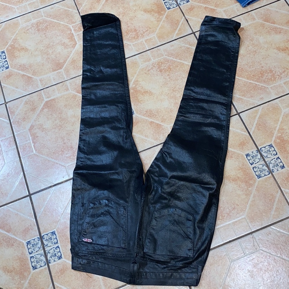 Hudson wax coated jeans denim pants bottoms - Picture 5 of 8